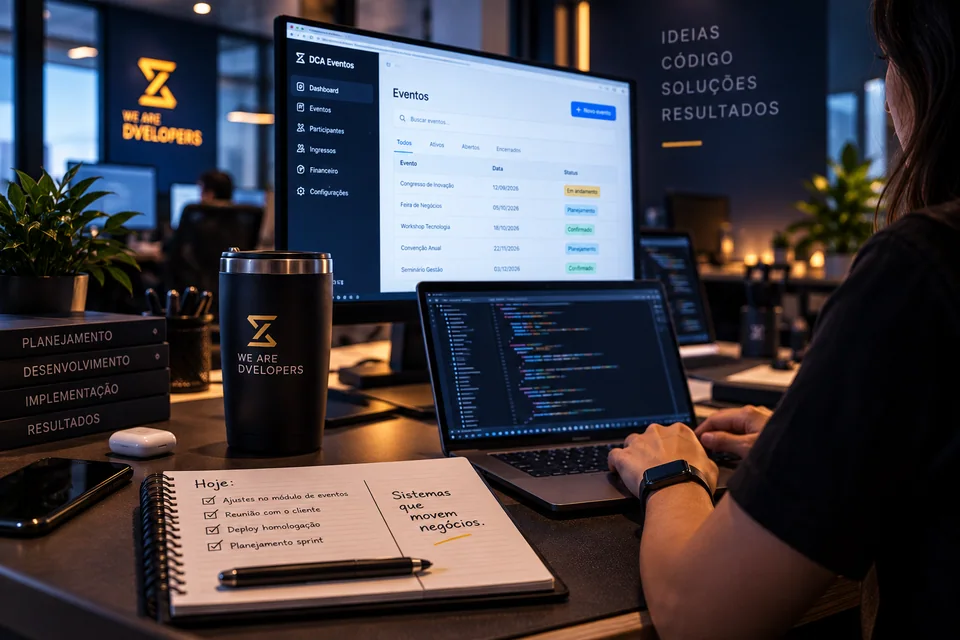 Desenvolvimento de sistemas e operação da plataforma DCA Eventos
